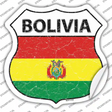 Bolivia Flag Novelty Highway Shield Sticker Decal