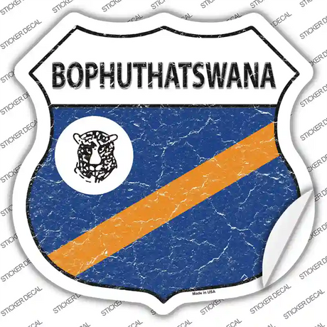 Bophuthatswana Flag Novelty Highway Shield Sticker Decal