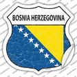 Bosnia Herzegovina Flag Novelty Highway Shield Sticker Decal