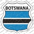 Botswana Flag Novelty Highway Shield Sticker Decal