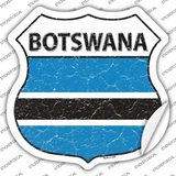 Botswana Flag Novelty Highway Shield Sticker Decal