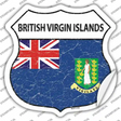 British Virgin Islands Flag Novelty Highway Shield Sticker Decal