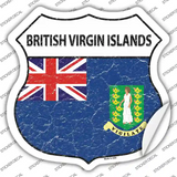 British Virgin Islands Flag Novelty Highway Shield Sticker Decal