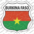 Burkina Faso Flag Novelty Highway Shield Sticker Decal