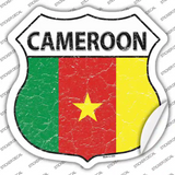 Cameroon Flag Novelty Highway Shield Sticker Decal