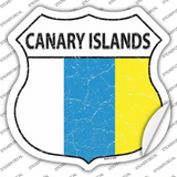 Canary Islands Flag Novelty Highway Shield Sticker Decal