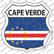 Cape Verde Flag Novelty Highway Shield Sticker Decal