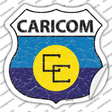 CARICOM Flag Novelty Highway Shield Sticker Decal