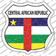 Central African Republic Flag Novelty Highway Shield Sticker Decal