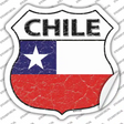 Chile Flag Novelty Highway Shield Sticker Decal