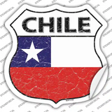 Chile Flag Novelty Highway Shield Sticker Decal