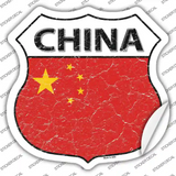 China Flag Novelty Highway Shield Sticker Decal