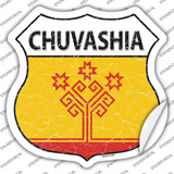 Chuvashia Flag Novelty Highway Shield Sticker Decal