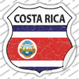 Costa Rica Flag Novelty Highway Shield Sticker Decal