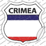 Crimea Flag Novelty Highway Shield Sticker Decal