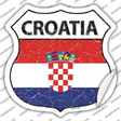 Croatia Flag Novelty Highway Shield Sticker Decal