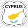 Cyprus Flag Novelty Highway Shield Sticker Decal