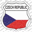 Czech Republic Flag Novelty Highway Shield Sticker Decal