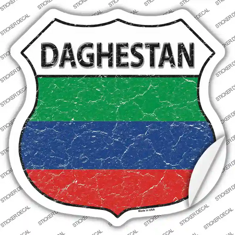 Dagestan Flag Novelty Highway Shield Sticker Decal