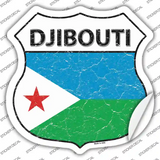 Djibouti Flag Novelty Highway Shield Sticker Decal