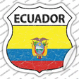 Ecuador Flag Novelty Highway Shield Sticker Decal