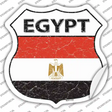 Egypt Flag Novelty Highway Shield Sticker Decal