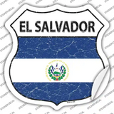 El Salvador Flag Novelty Highway Shield Sticker Decal