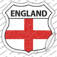 England Flag Novelty Highway Shield Sticker Decal