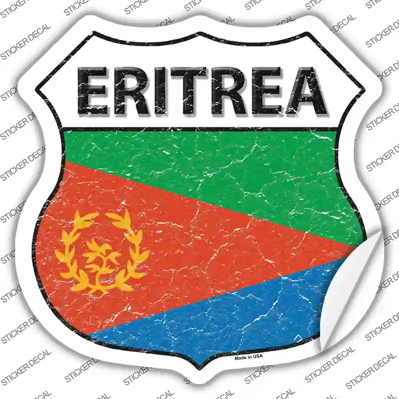 Eritrea Flag Novelty Highway Shield Sticker Decal
