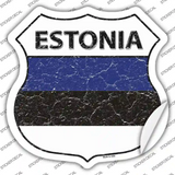 Estonia Flag Novelty Highway Shield Sticker Decal