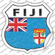 Fiji Flag Novelty Highway Shield Sticker Decal