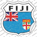 Fiji Flag Novelty Highway Shield Sticker Decal