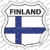 Finland Flag Novelty Highway Shield Sticker Decal