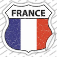 France Flag Novelty Highway Shield Sticker Decal