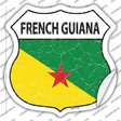 French Guiana Flag Novelty Highway Shield Sticker Decal