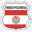 French Polynesia Flag Novelty Highway Shield Sticker Decal