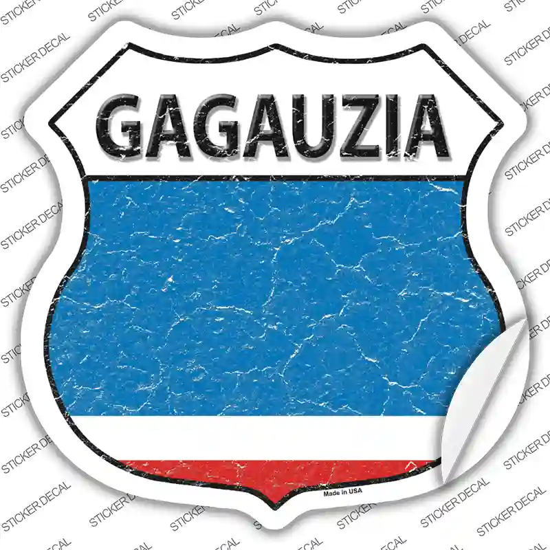Gagauzia Flag Novelty Highway Shield Sticker Decal