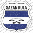 Gazan Kula Flag Novelty Highway Shield Sticker Decal