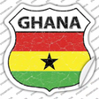 Ghana Flag Novelty Highway Shield Sticker Decal