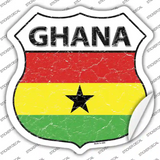 Ghana Flag Novelty Highway Shield Sticker Decal