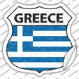 Greece Flag Novelty Highway Shield Sticker Decal