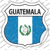 Guatemala Flag Novelty Highway Shield Sticker Decal