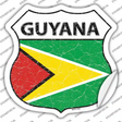 Guyana Flag Novelty Highway Shield Sticker Decal