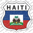 Haiti Flag Novelty Highway Shield Sticker Decal