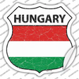 Hungary Flag Novelty Highway Shield Sticker Decal