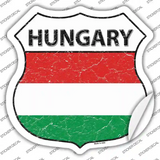 Hungary Flag Novelty Highway Shield Sticker Decal