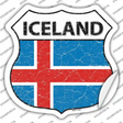 Iceland Flag Novelty Highway Shield Sticker Decal