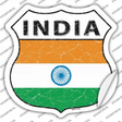 India Flag Novelty Highway Shield Sticker Decal