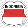 Indonesia Flag Novelty Highway Shield Sticker Decal