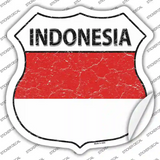 Indonesia Flag Novelty Highway Shield Sticker Decal